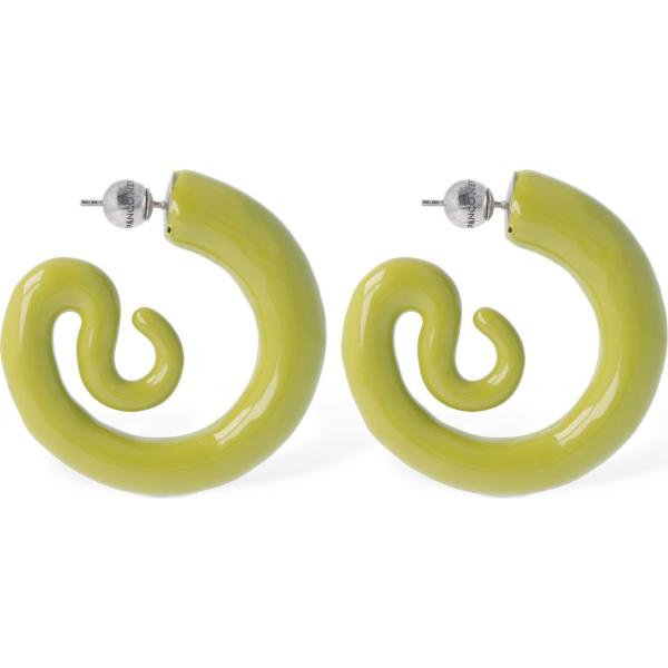 orecchini Panconesi verde serpente