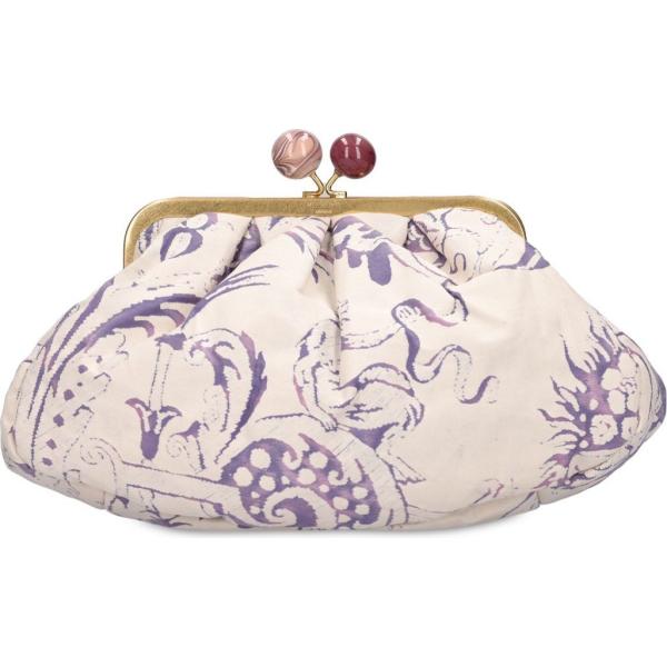 pochette Weekend Max Mara rosa con stampe