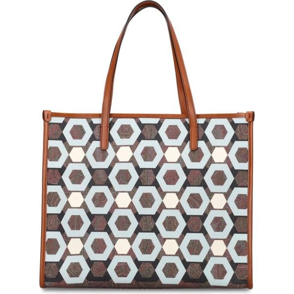 shopping bag Etro multicolore con stampe