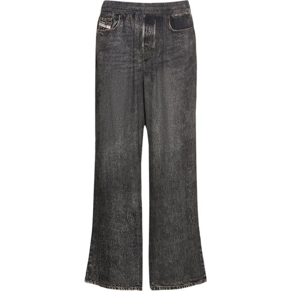 pantaloni Diesel grigio con stampe