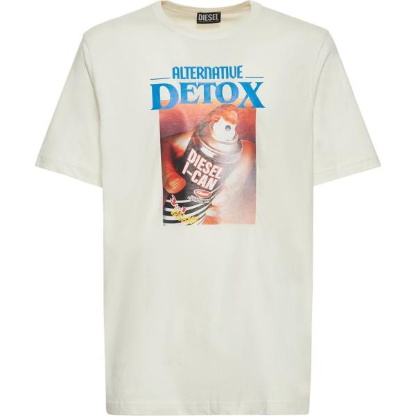 t-shirt Diesel bianco con stampe