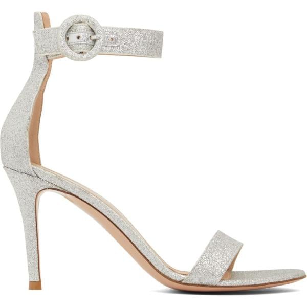 sandali in pelle Gianvito Rossi grigio