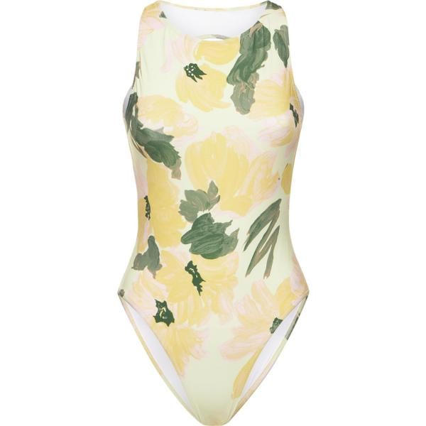 costumi interi Dries Van Noten bianco con stampe