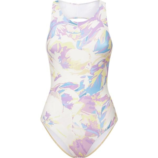 costumi interi Dries Van Noten bianco con stampe