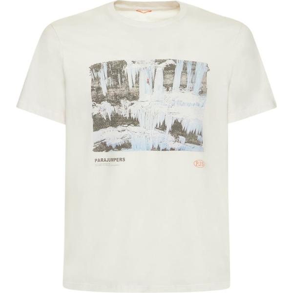 t-shirt Parajumpers bianco con stampe