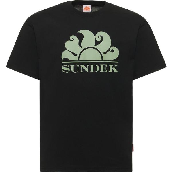 t-shirt Sundek nero con stampe