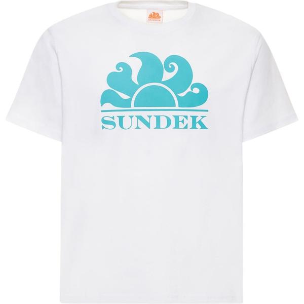 t-shirt Sundek bianco con stampe