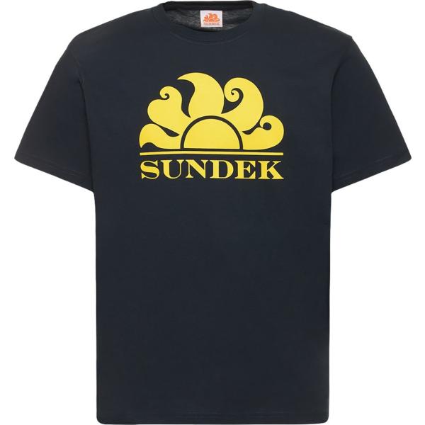 t-shirt Sundek nero con stampe