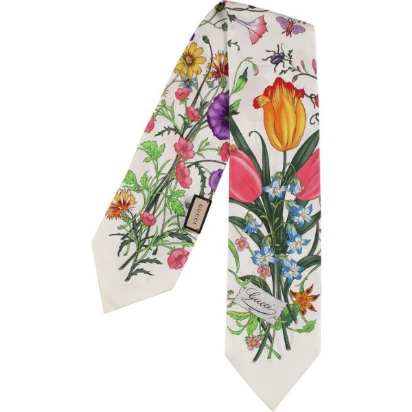 foulard Gucci bianco con stampe
