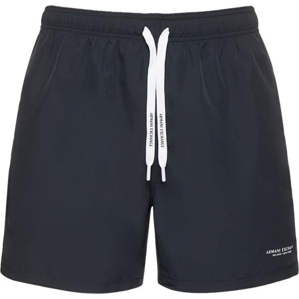 shorts Armani Exchange blu con stampe