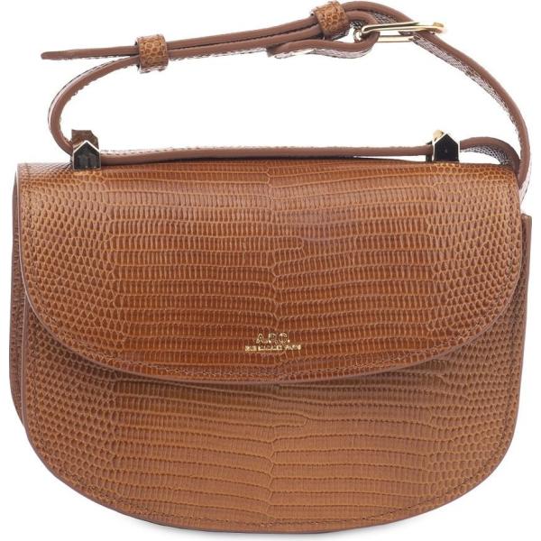 borse a spalla A.p.c. marrone con stampe