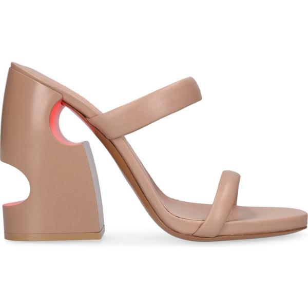 sandali col tacco Off-White marrone