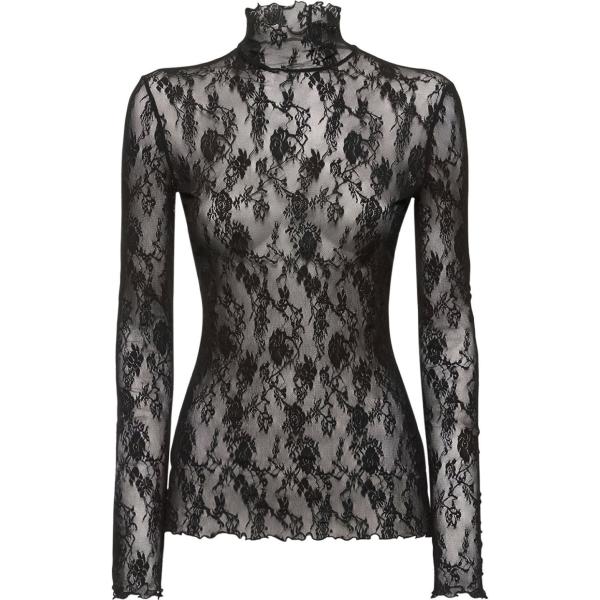 top Wolford nero a fiori