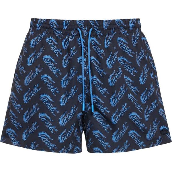 shorts Lacoste blu con stampe