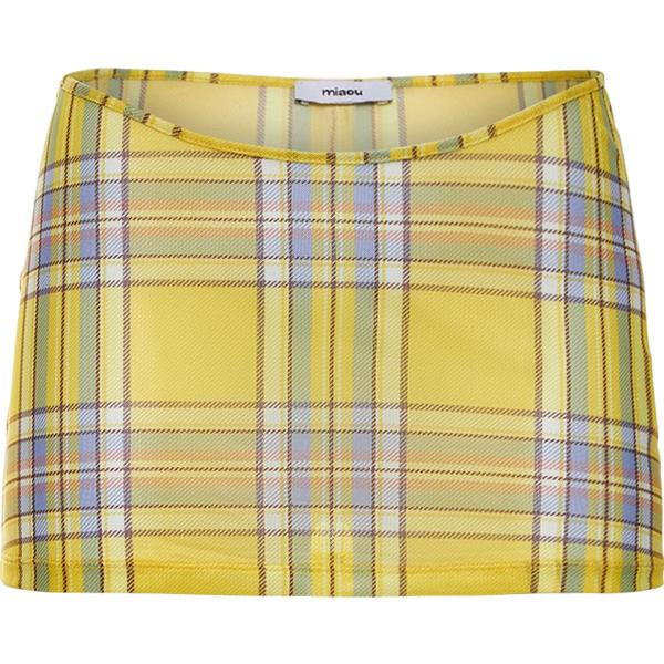 minigonne Miaou giallo a quadri