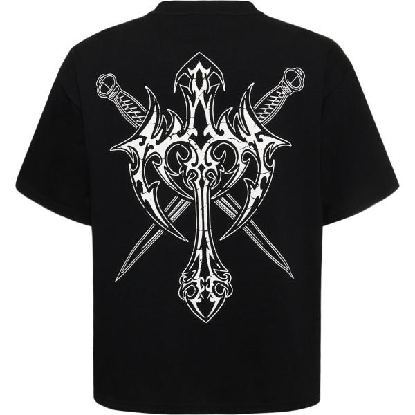 t-shirt Unknown nero con stampe