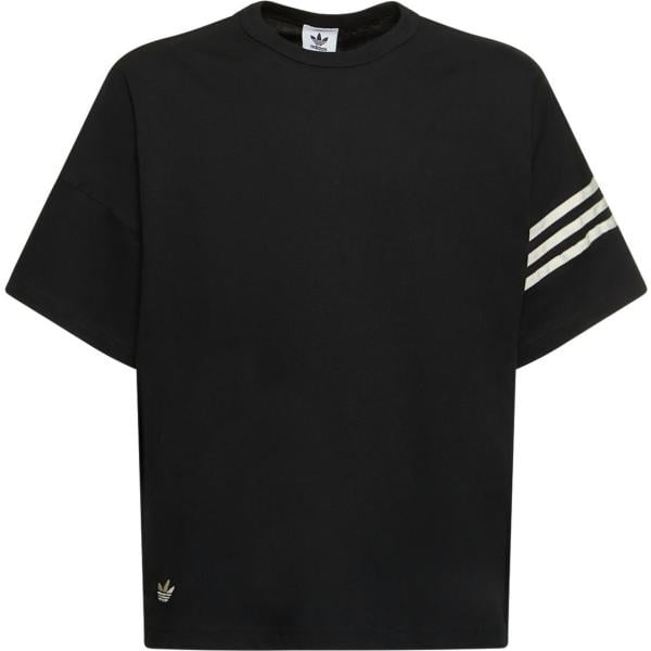 t-shirt Adidas Originals nero a righe