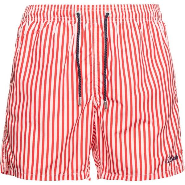 shorts Mc2 Saint Barth rosso con stampe