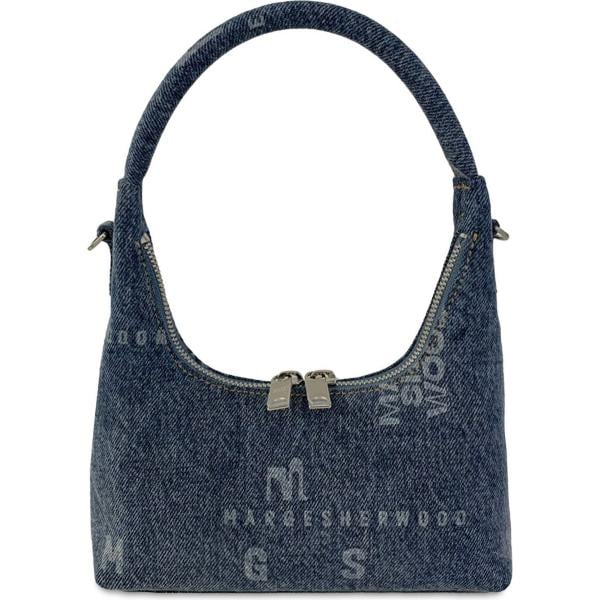 borse a spalla Marge Sherwood blu con stampe