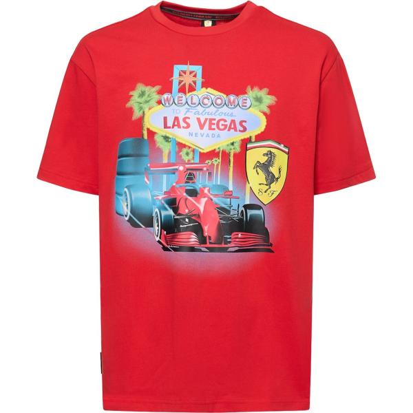 t-shirt Puma rosso con stampe