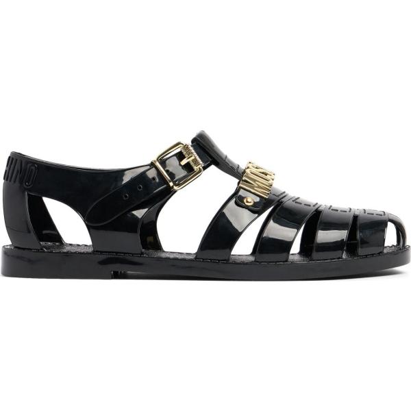sandali col tacco Moschino nero