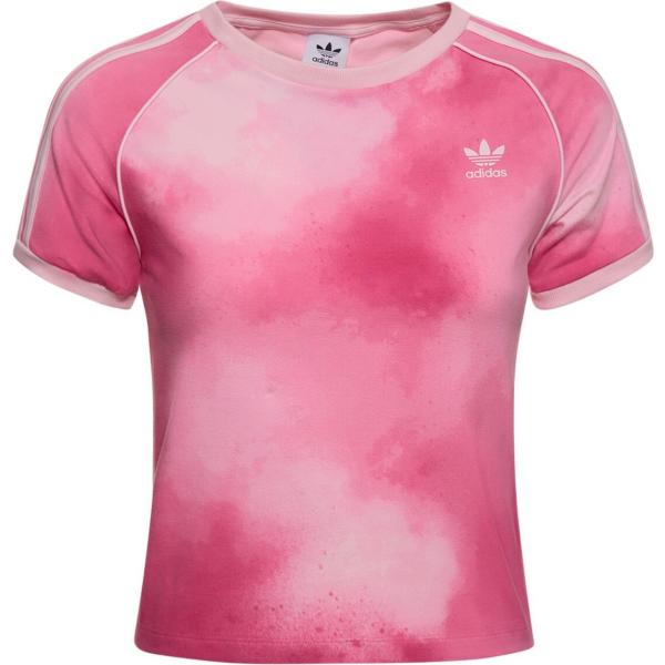 t-shirt Adidas Originals rosa con stampe