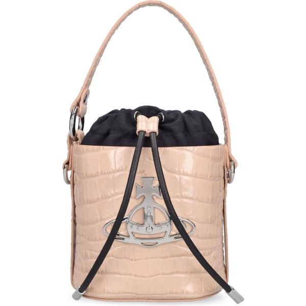 borse a secchiello Vivienne Westwood rosa con stampe
