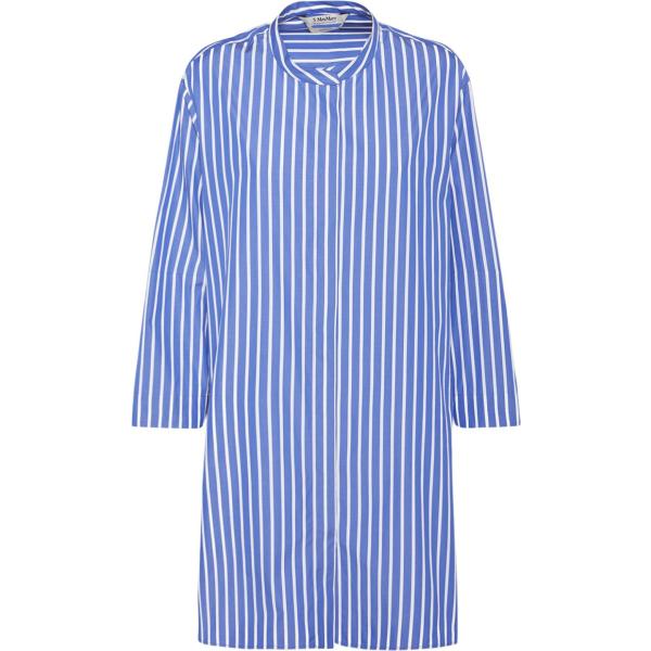 camicia da donna in blu scuro con stampe con bottoni 'S Max Mara