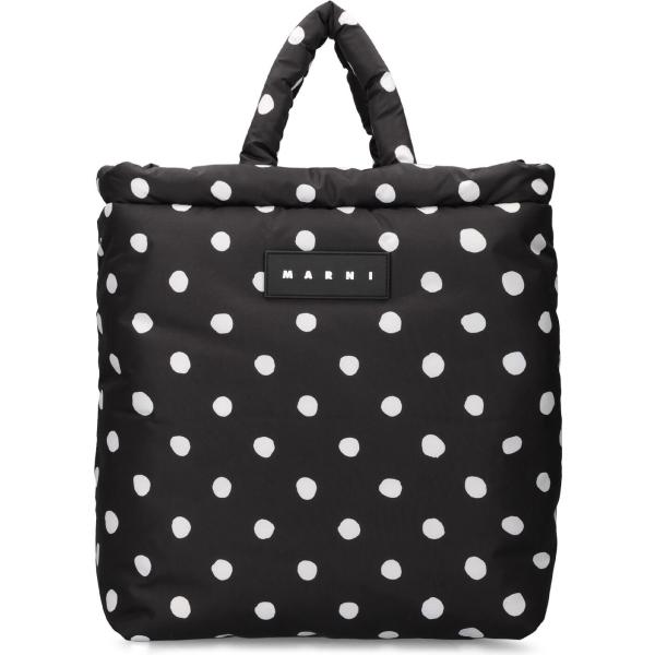 shopping bag Marni nero a pois
