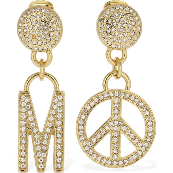 orecchini Moschino marrone