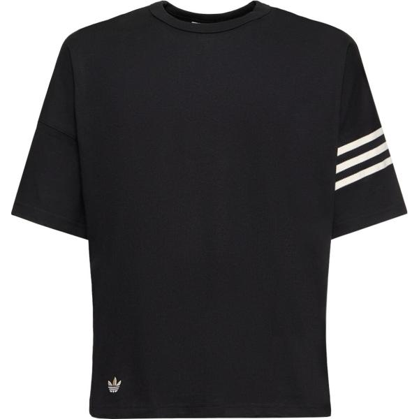 t-shirt Adidas Originals nero a righe