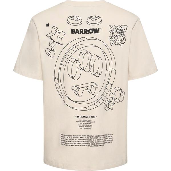 t-shirt Barrow rosa con stampe
