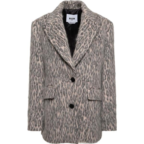 cappotti Msgm grigio animalier