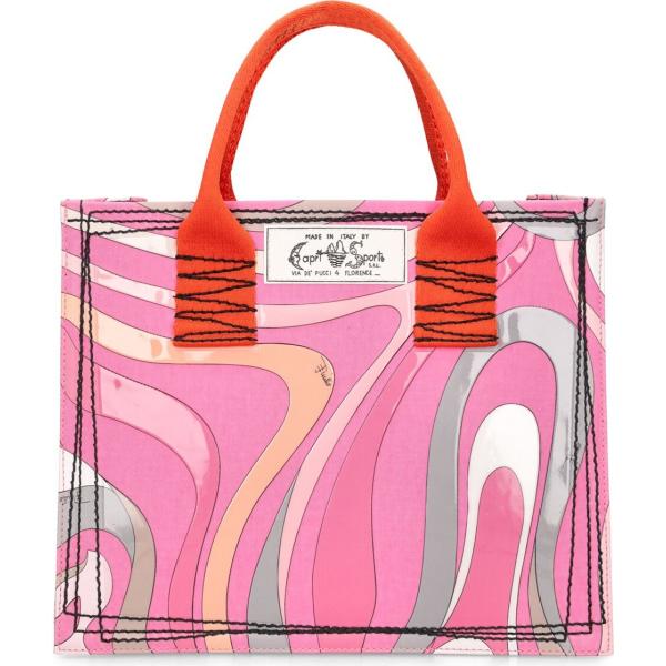 shopping bag Pucci rosa con stampe