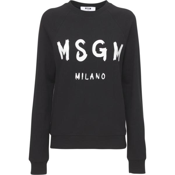 felpe Msgm nero con stampe