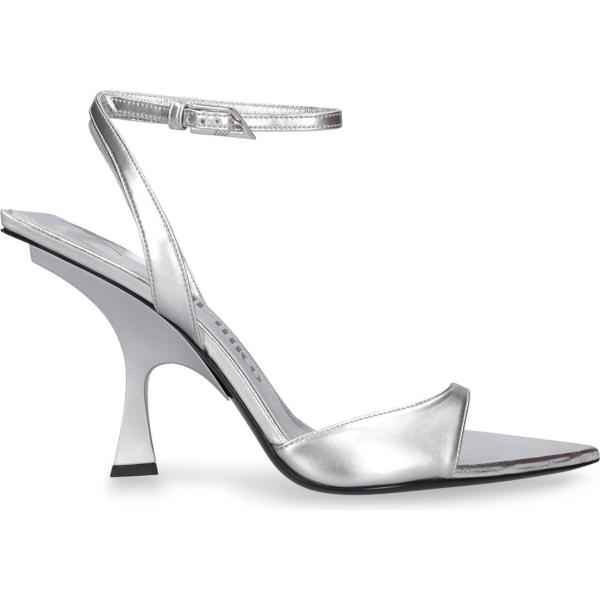 sandali in pelle The Attico grigio