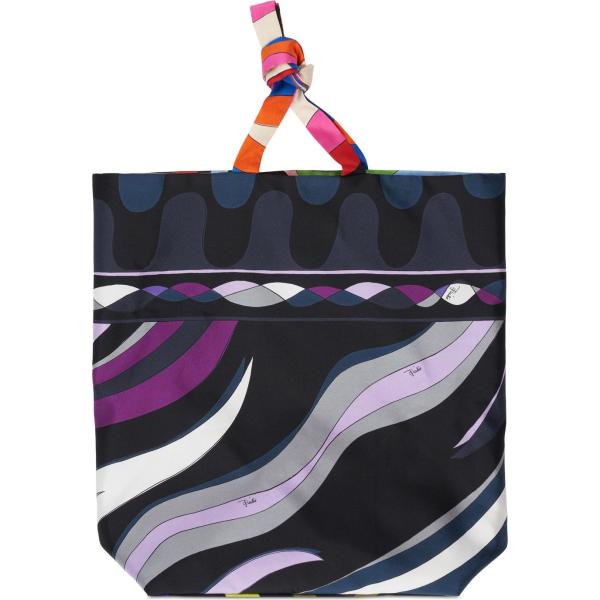 shopping bag Pucci nero con stampe