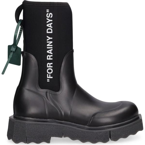 stivali di gomma Off-White nero
