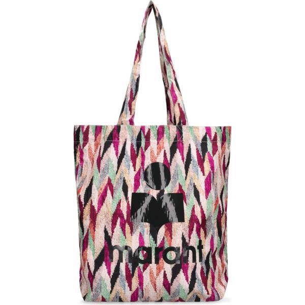 shopping bag Isabel Marant viola con stampe