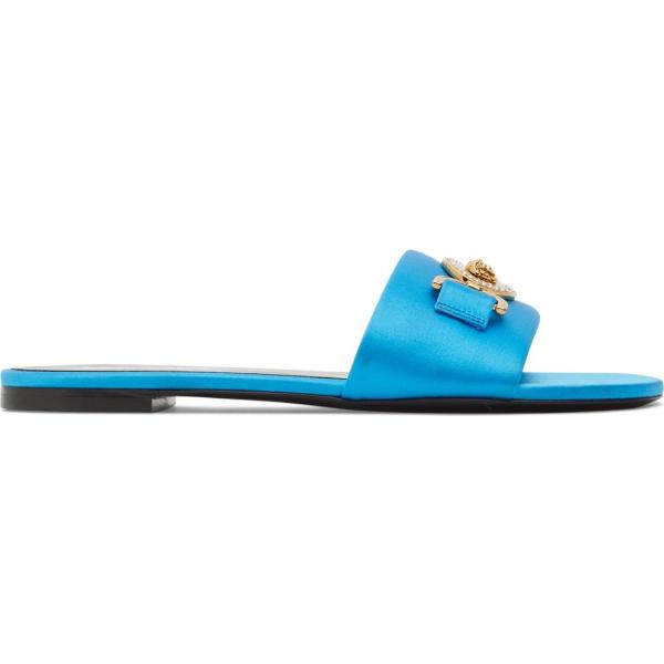 sandali in pelle Versace blu