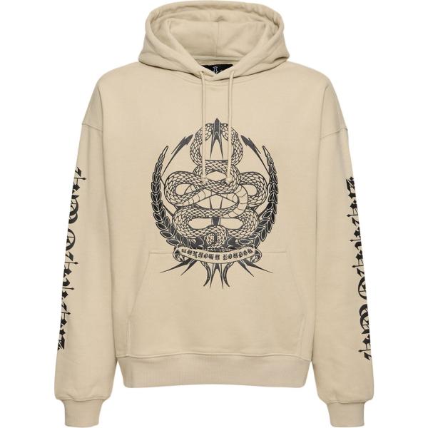 felpe con cappuccio Unknown marrone con stampe