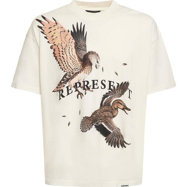 t-shirt Represent bianco con stampe