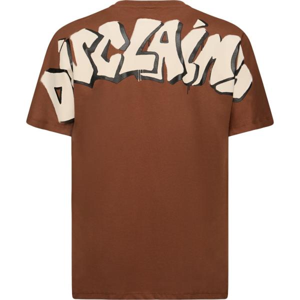 t-shirt Disclaimer marrone