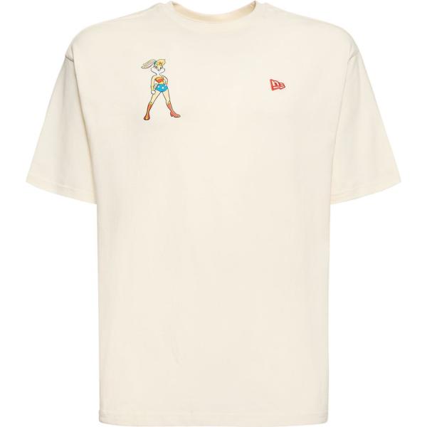 t-shirt New Era bianco con stampe