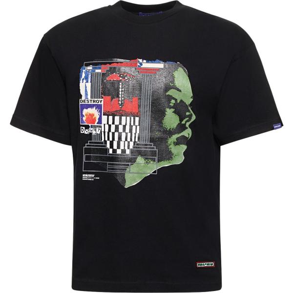 t-shirt Deva States nero con stampe