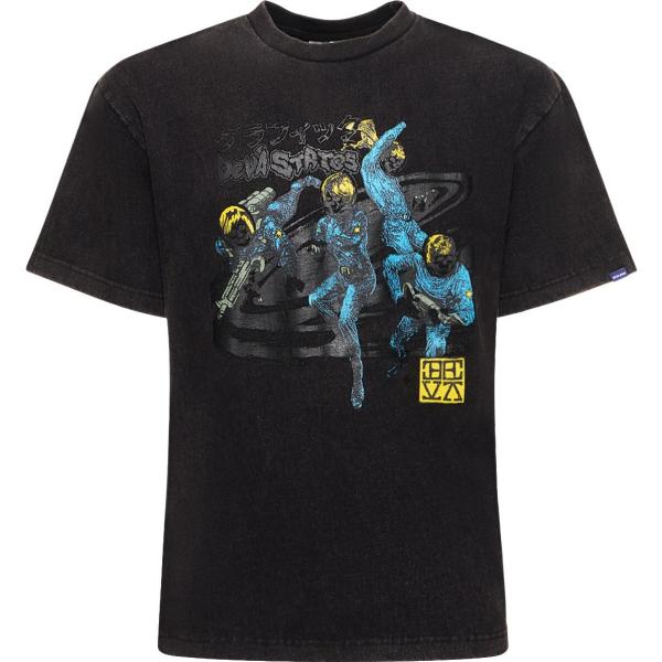 t-shirt Deva States nero con stampe