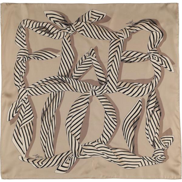 foulard Toteme marrone con stampe
