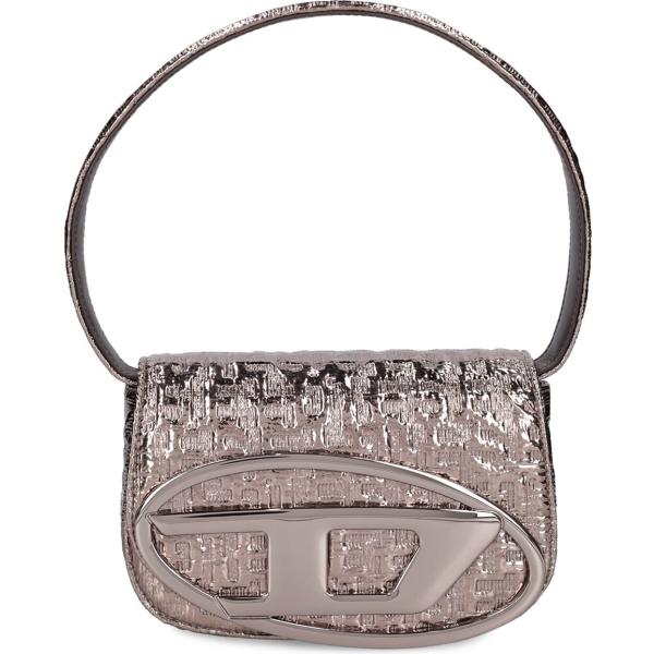 borse a spalla Diesel grigio con stampe