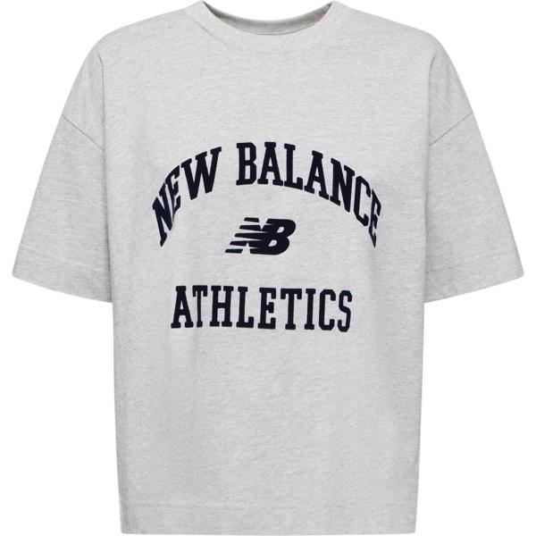 t-shirt New Balance grigio a quadri