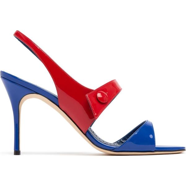 sandali in pelle Manolo Blahnik blu